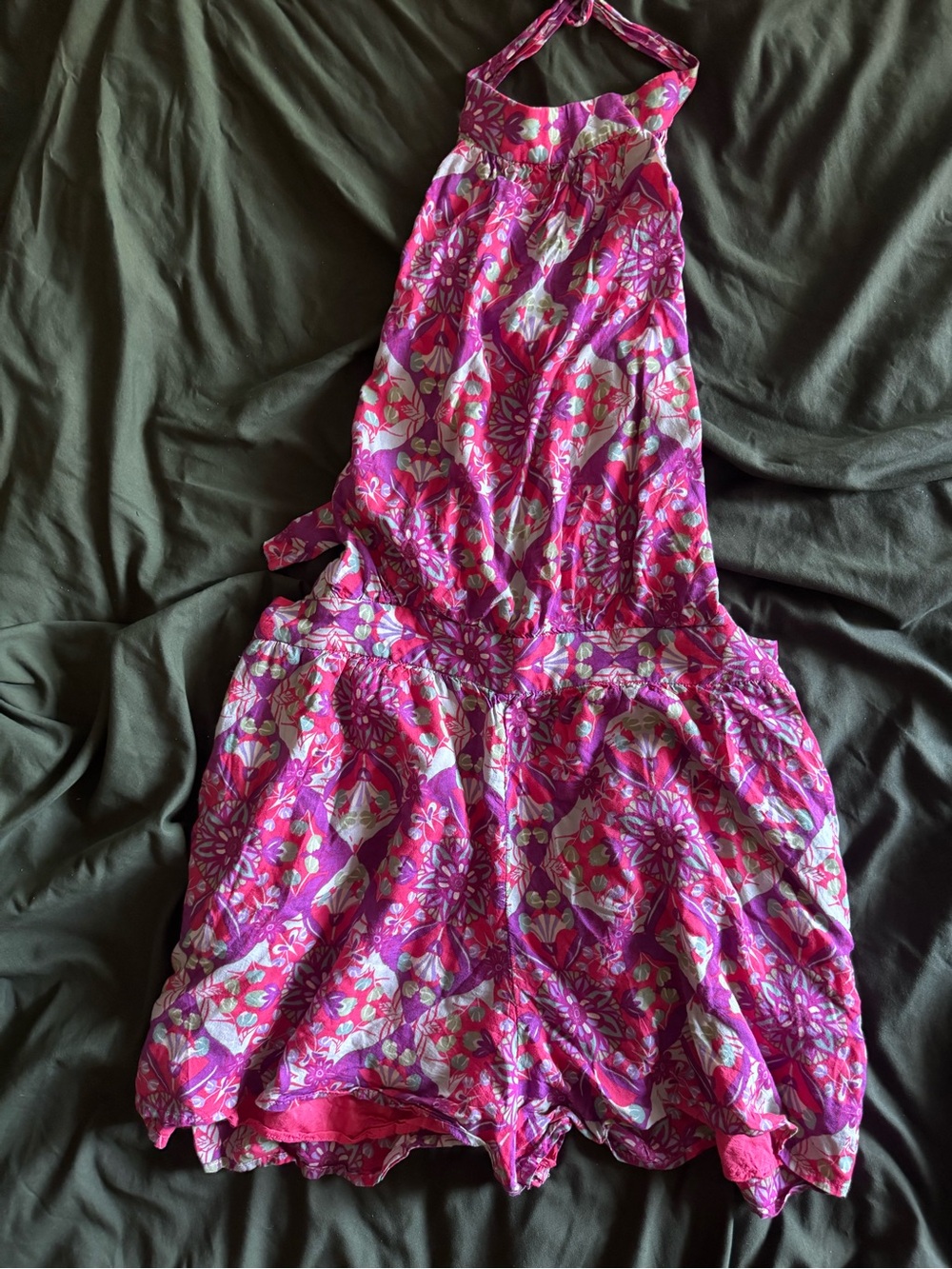 Free People Pink Open Back Halter Romper